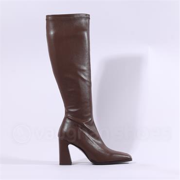 Pedro Anton Glasgow Knee High Heel Boot - Brown Stretch